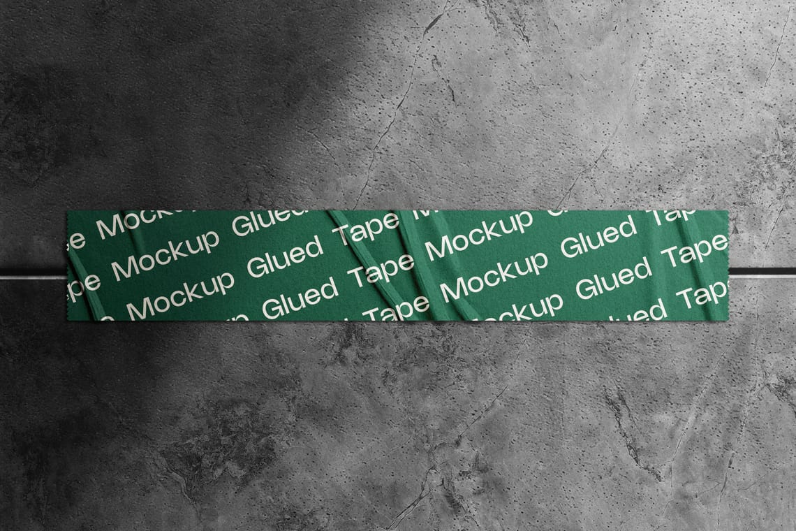 Photoshop Glued Tape Mockup