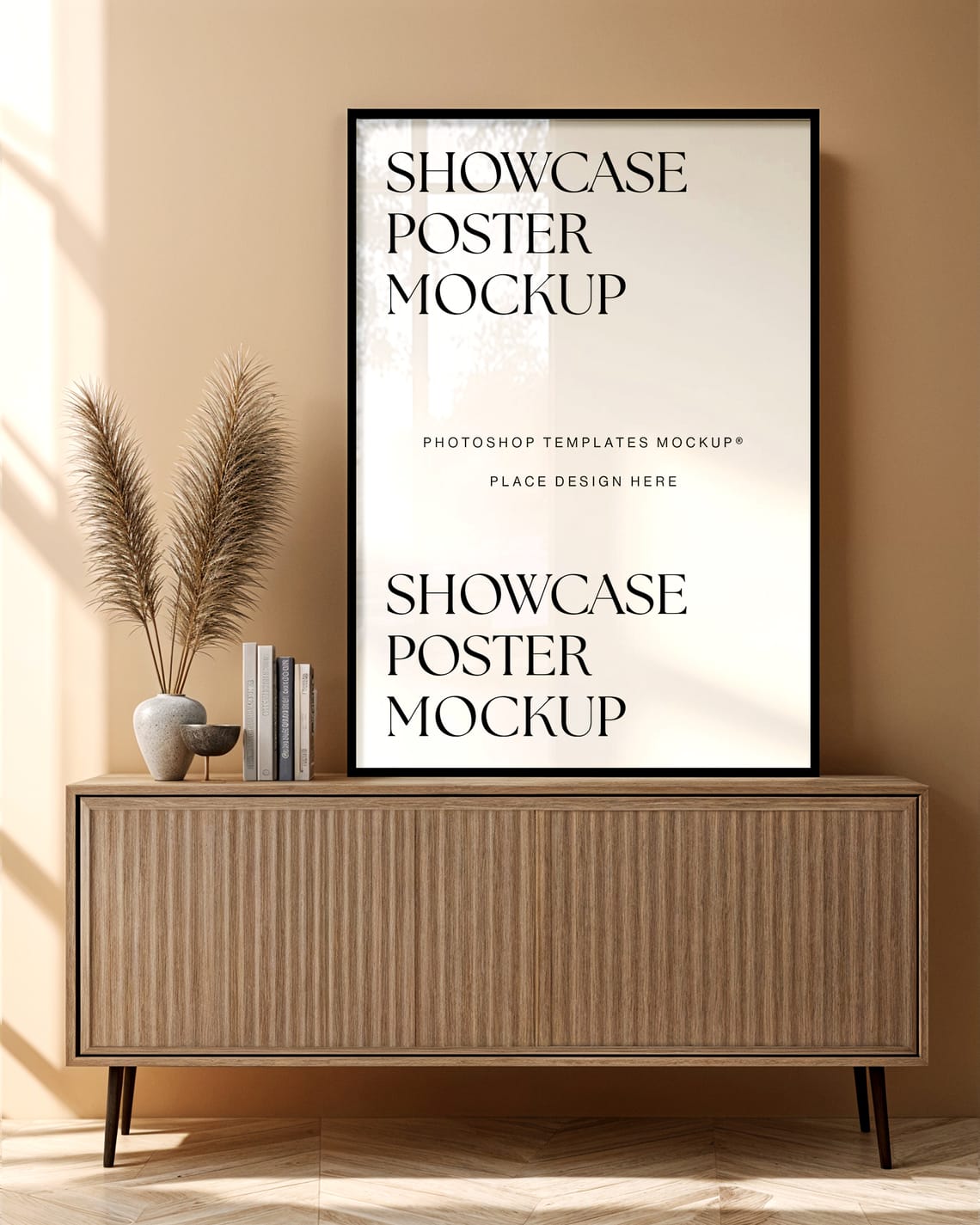 Photoshop Poster Mockup on Table