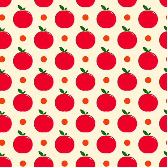 Red Apple Seamless Pattern