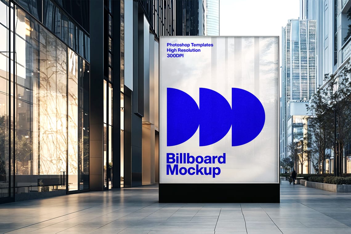 Photoshop Stand Billboard Mockup