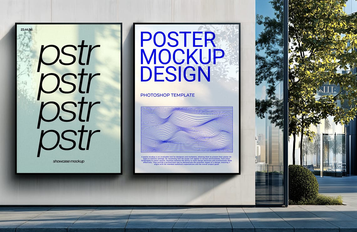 Photoshop Two Poster Billboard Mockup