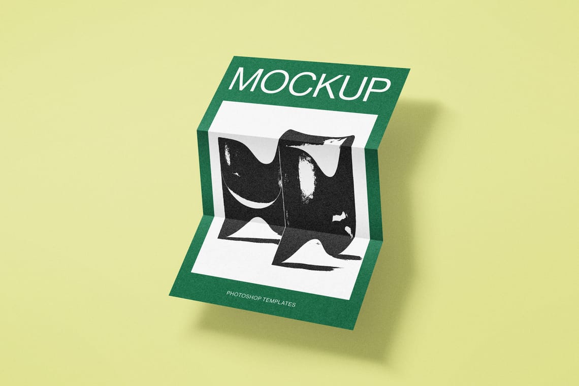 Photoshop Folded Poster Mockup