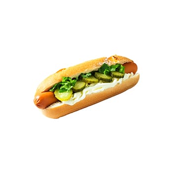 Sticker Hotdog With Vegetable And Cream Cheese