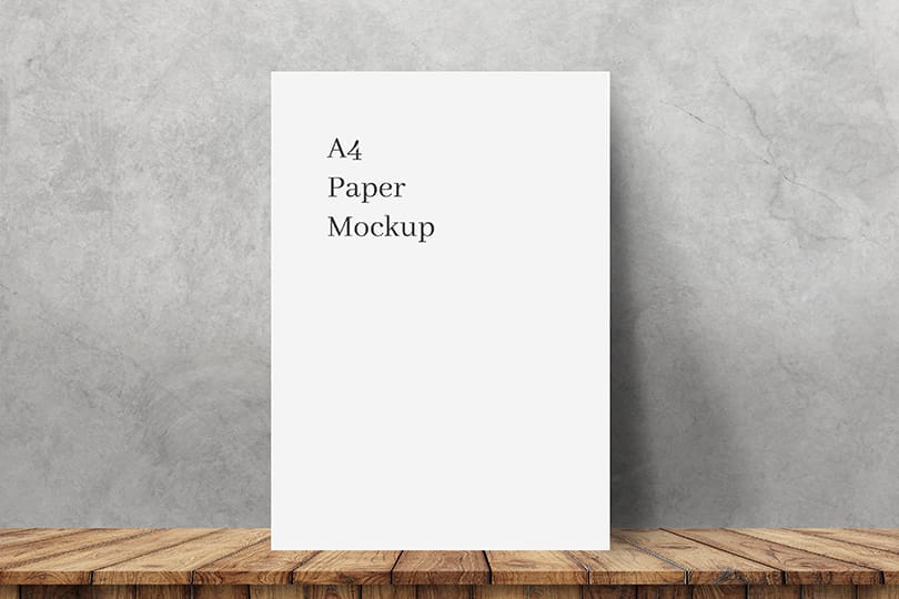 Photoshop A4 Paper Mockup