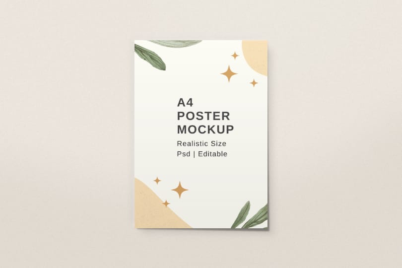 Photoshop A4 Poster Mockup