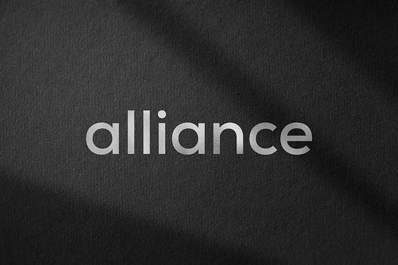 Alliance Silver Logo Mockup