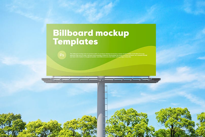 Billboard Mockup Featuring Trees