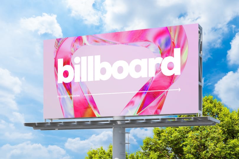 Billboard Mockup View Clouds