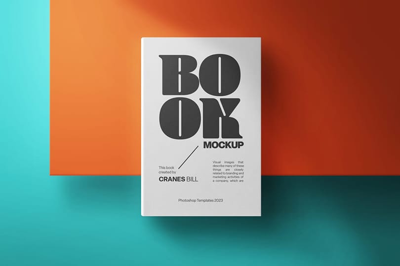 Photoshop Black Text Book Cover Mockup