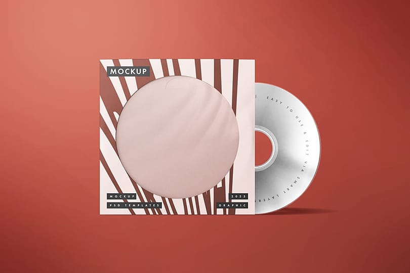 Bold Red CD Mockup