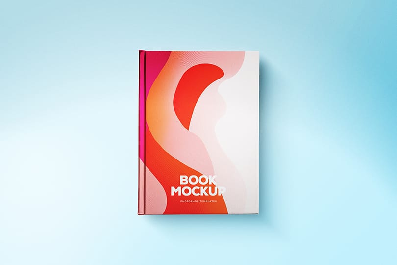 Brand Book Mockup on Blue Background