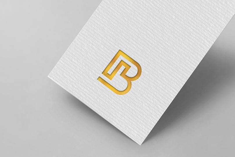 Bravo Corporate Gold Logo Mockup