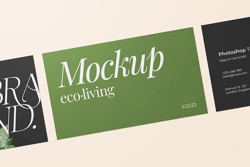 Business Card Mockup Lined Up