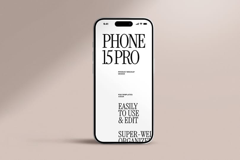 Photoshop Clean Standing Phone Mockup