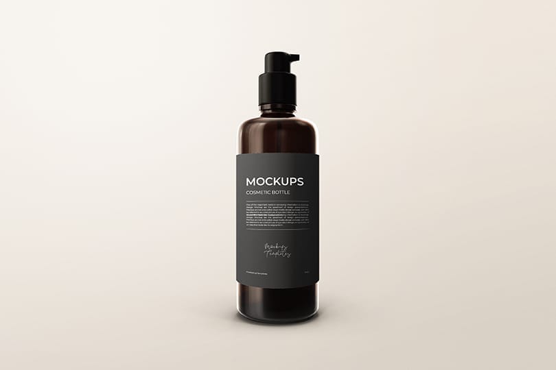 Cosmetic Bottle Mockup on Neutral Background