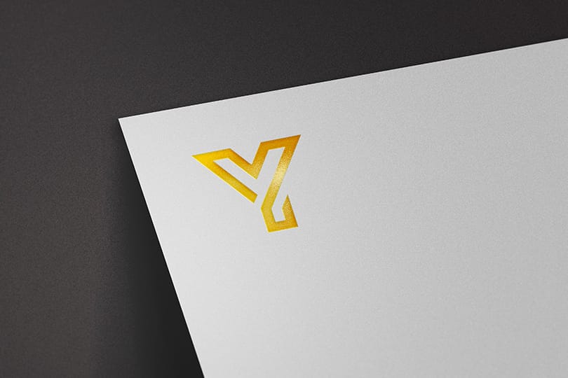 Debossed Gold Logo Mockup