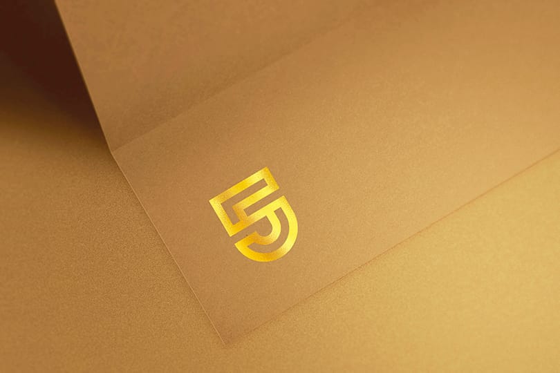 Elegance Gold Logo Mockup