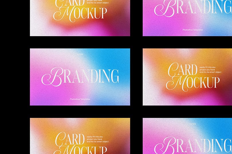 Gradient Branding Card Mockup Template