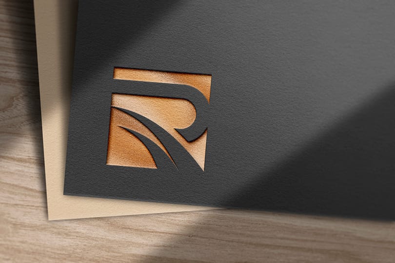 Black Gold Logo Mockup