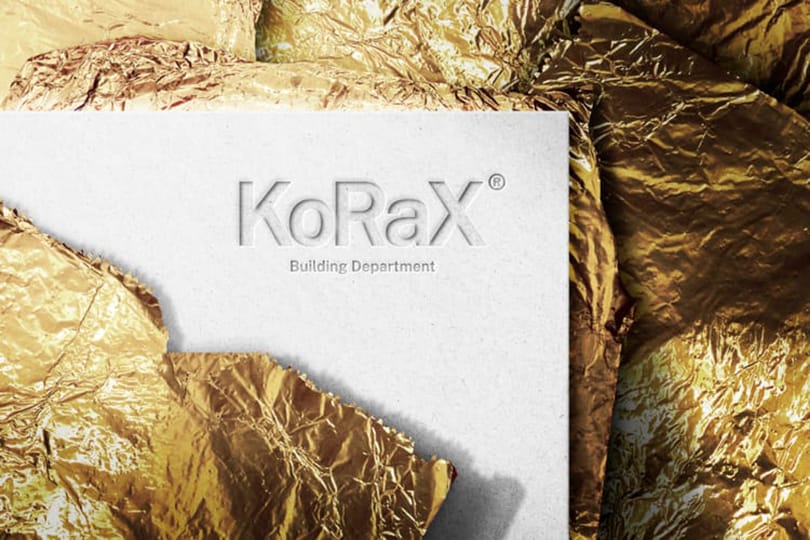 Photoshop Korax Debossed Logo Mockup