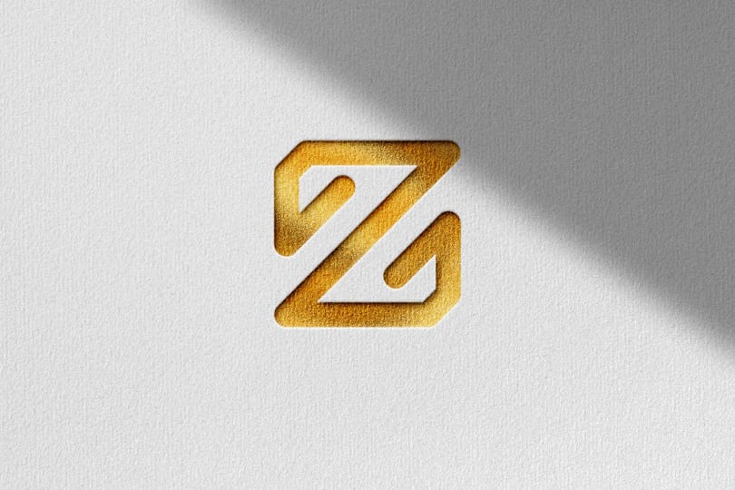 Logo Mockup on White Textured Background