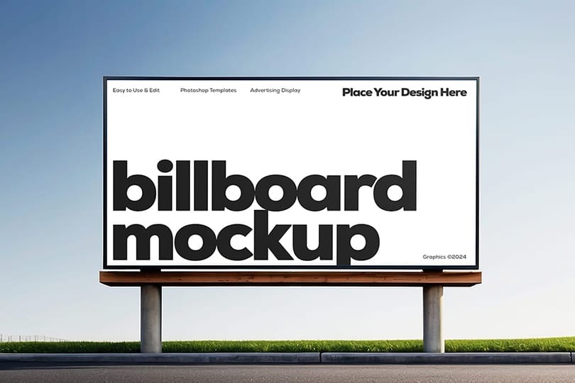 Outdoor Big City Billboard Mockup