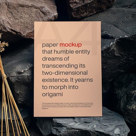 Photoshop Outdoor Paper Mockup