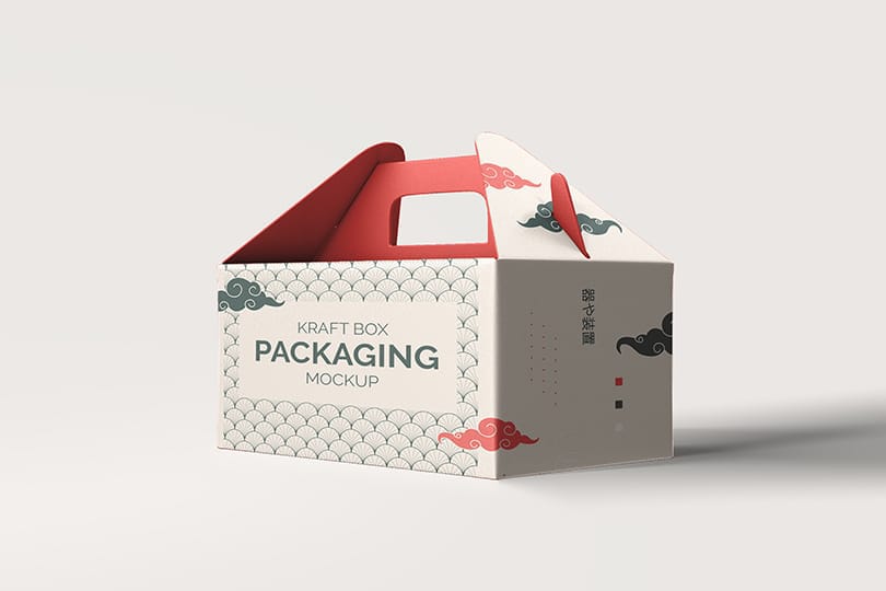 Packaging Mockup on Plain Backdrop