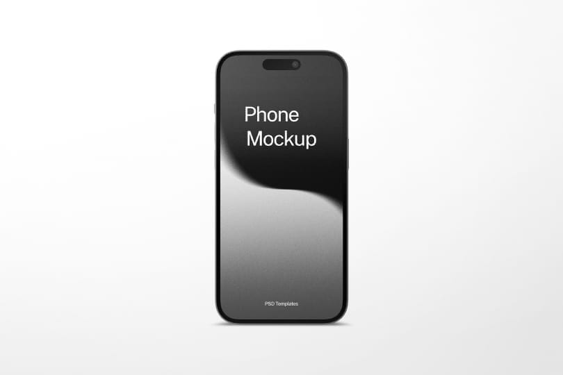 Phone Mockup On White Background