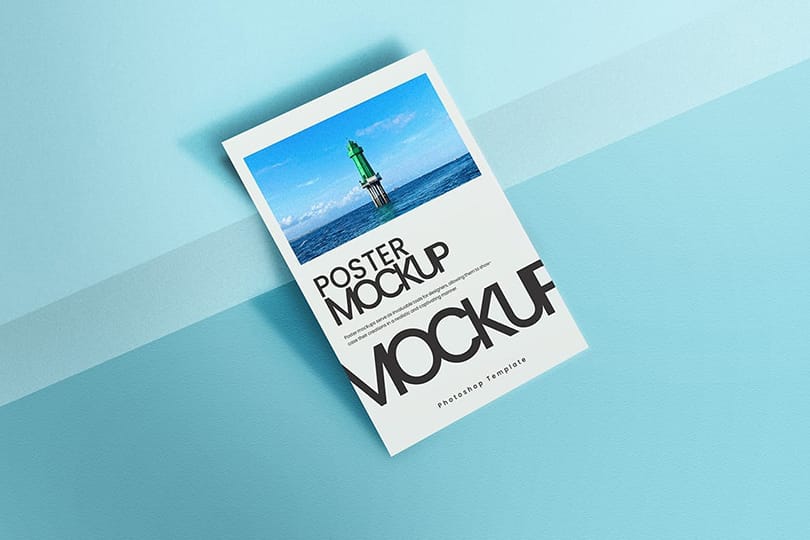 Poster Mockup Design With Sea