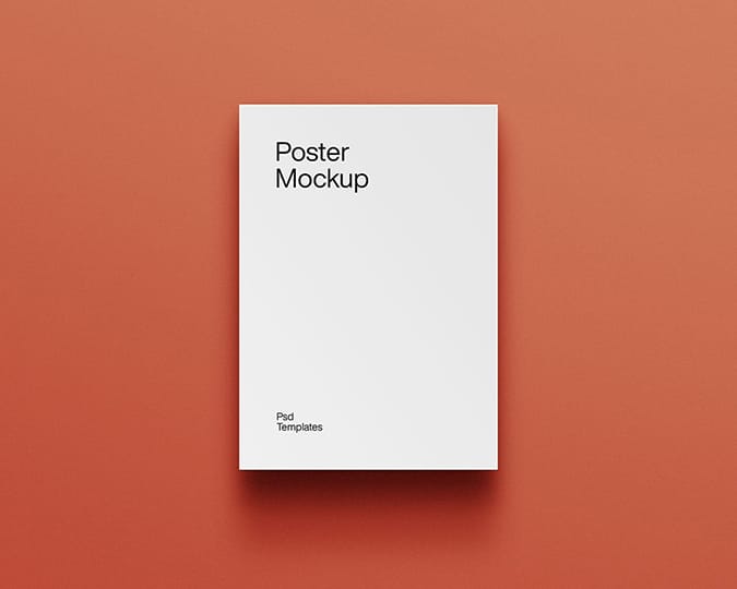 Photoshop Poster Mockup with Burnt Sienna Color