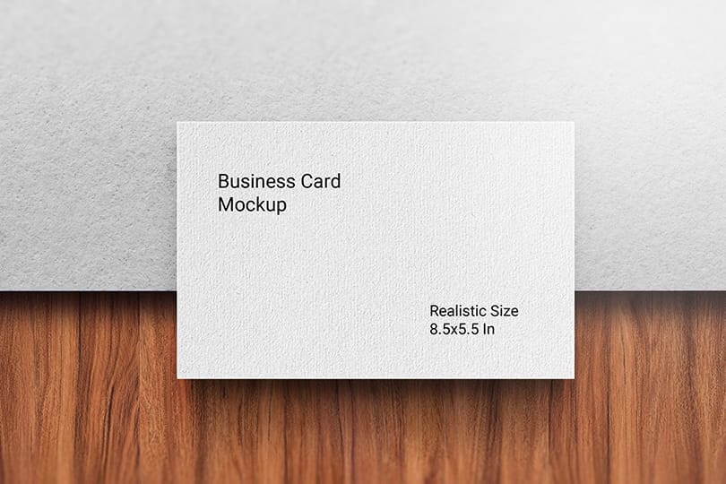 Realistic Textured Business Card Mockup