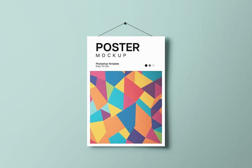 Photoshop Simple Abstract Art Poster Mockup