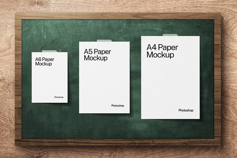 Photoshop Size Set of Paper Mockup