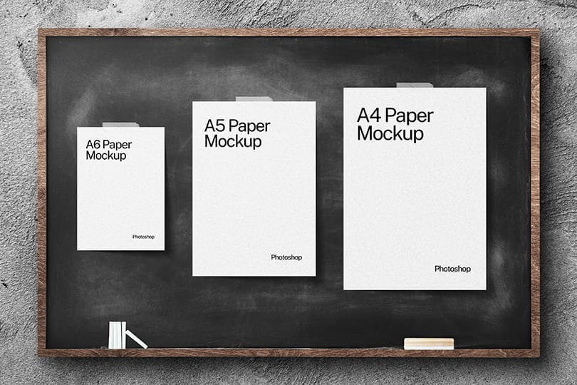 Photoshop Size Set of White Paper Mockup