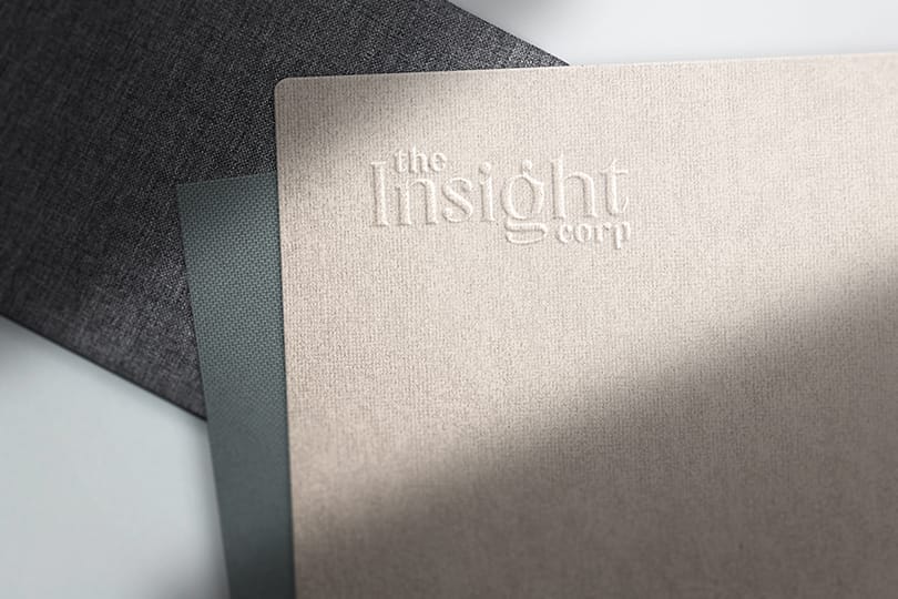 The Insight Coporation Embossed Logo Mockup