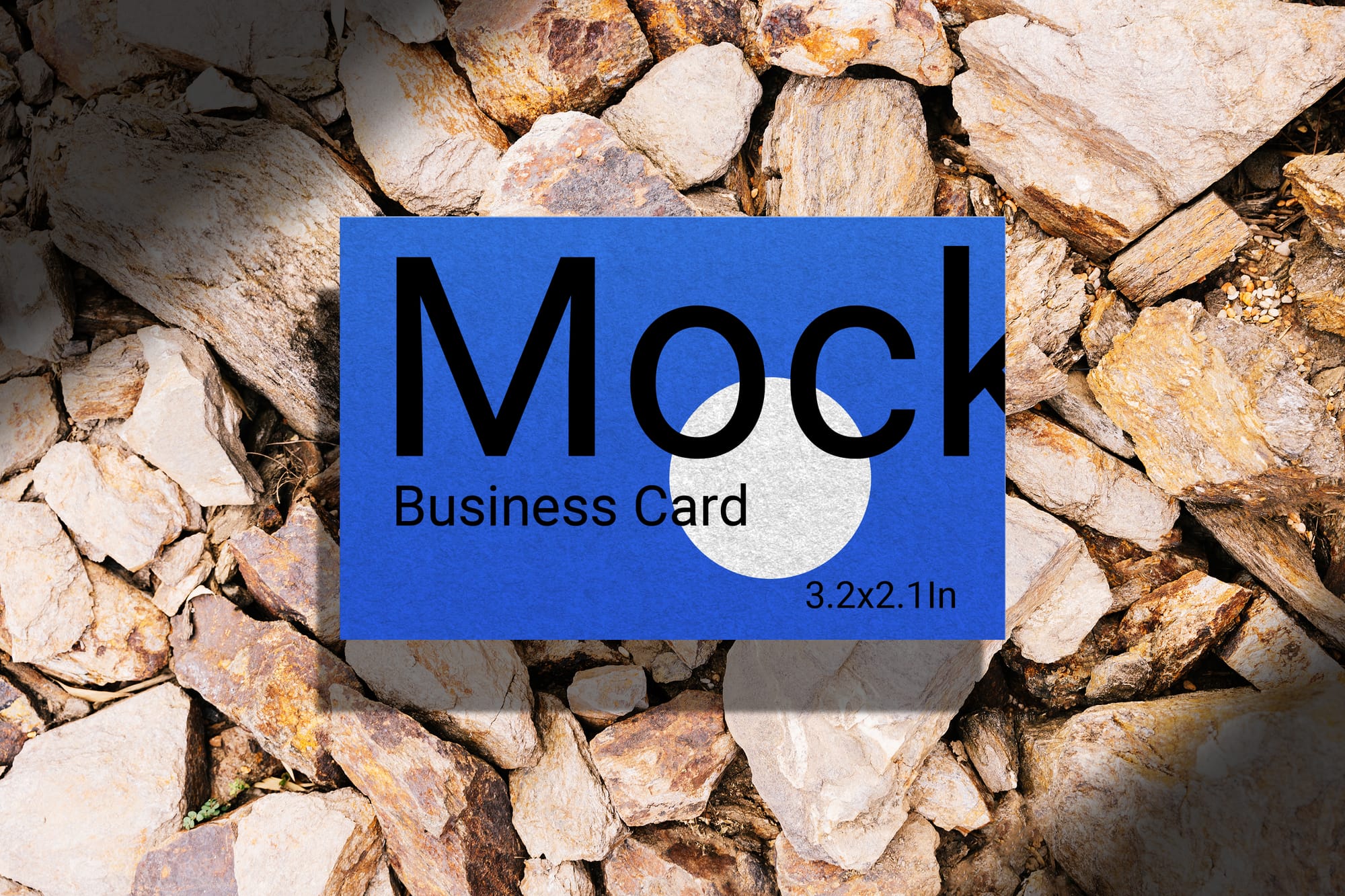 Business Card Mockup Surface Stone Background