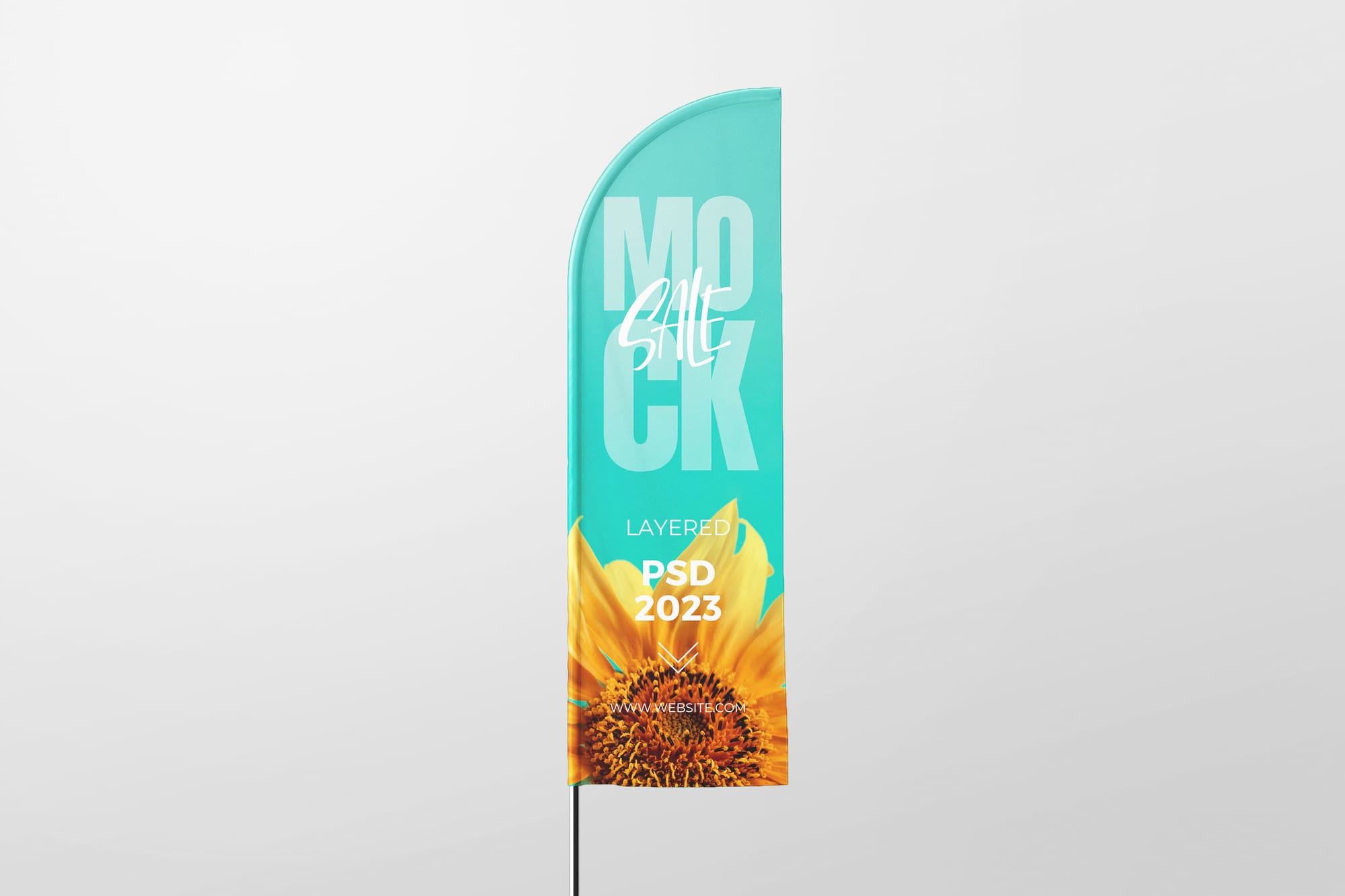 Feathers Flag Mockup