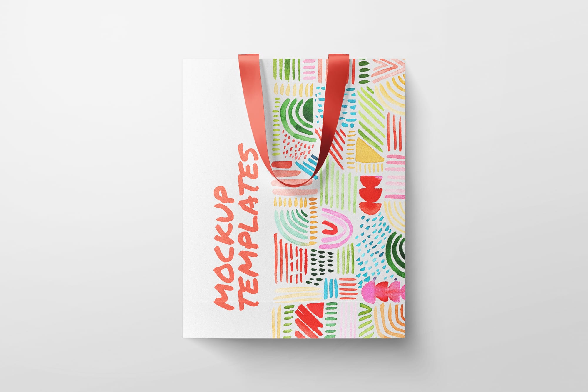 Photoshop Flat Lay Paper Shop Bag Mockup