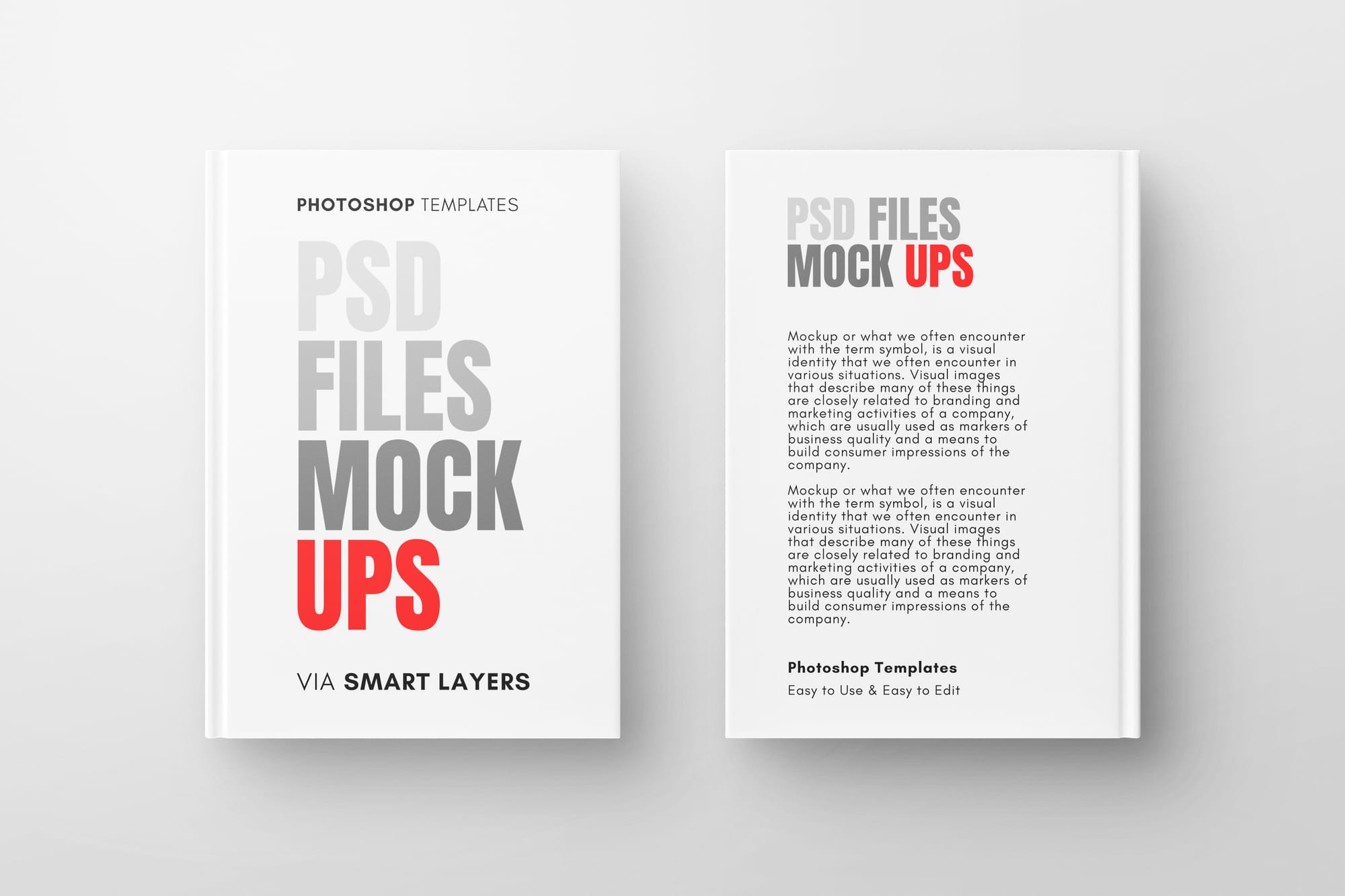 Photoshop Float Cover Book Mockup