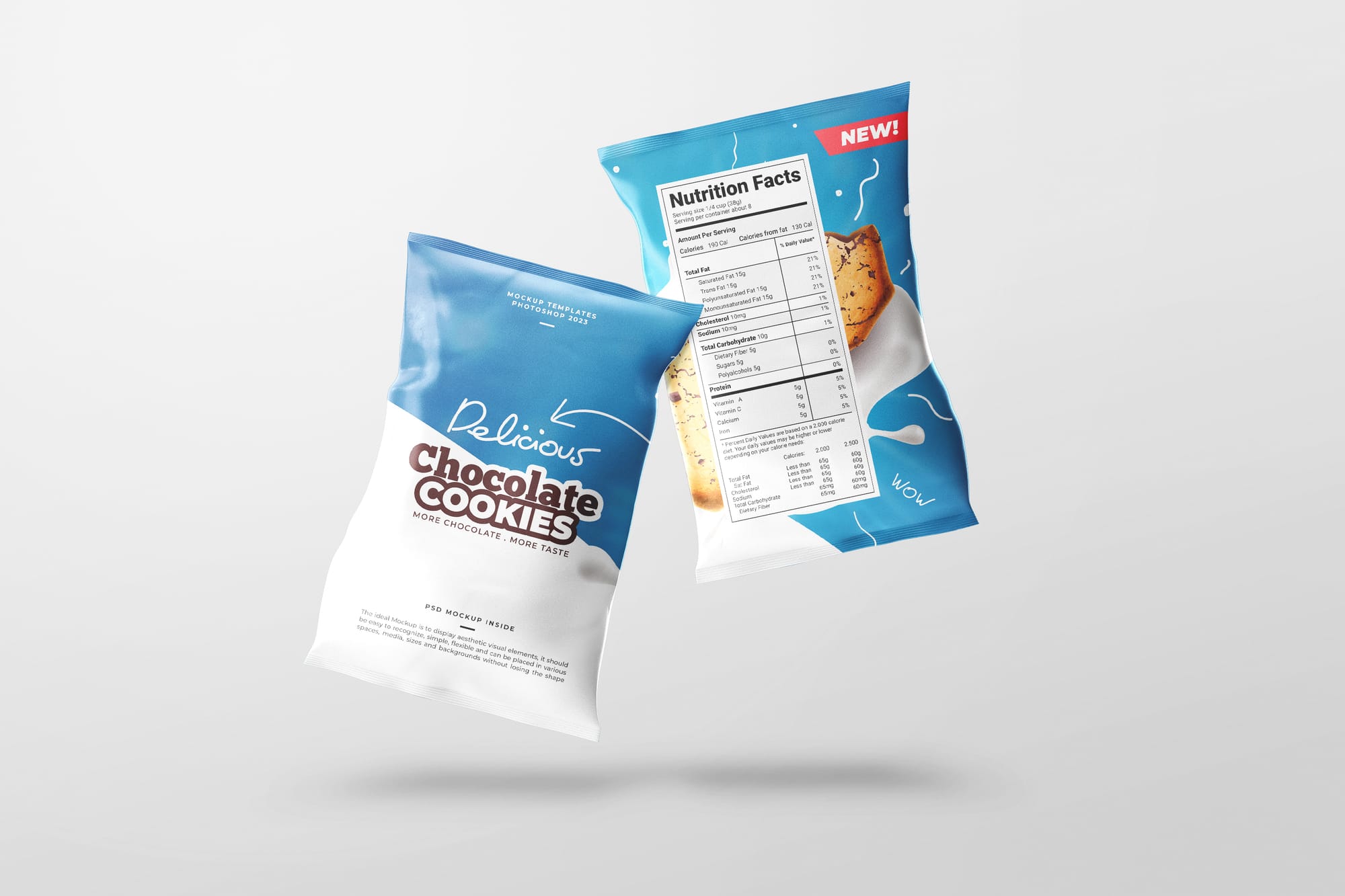 Photoshop Floating Food Bag Mockup