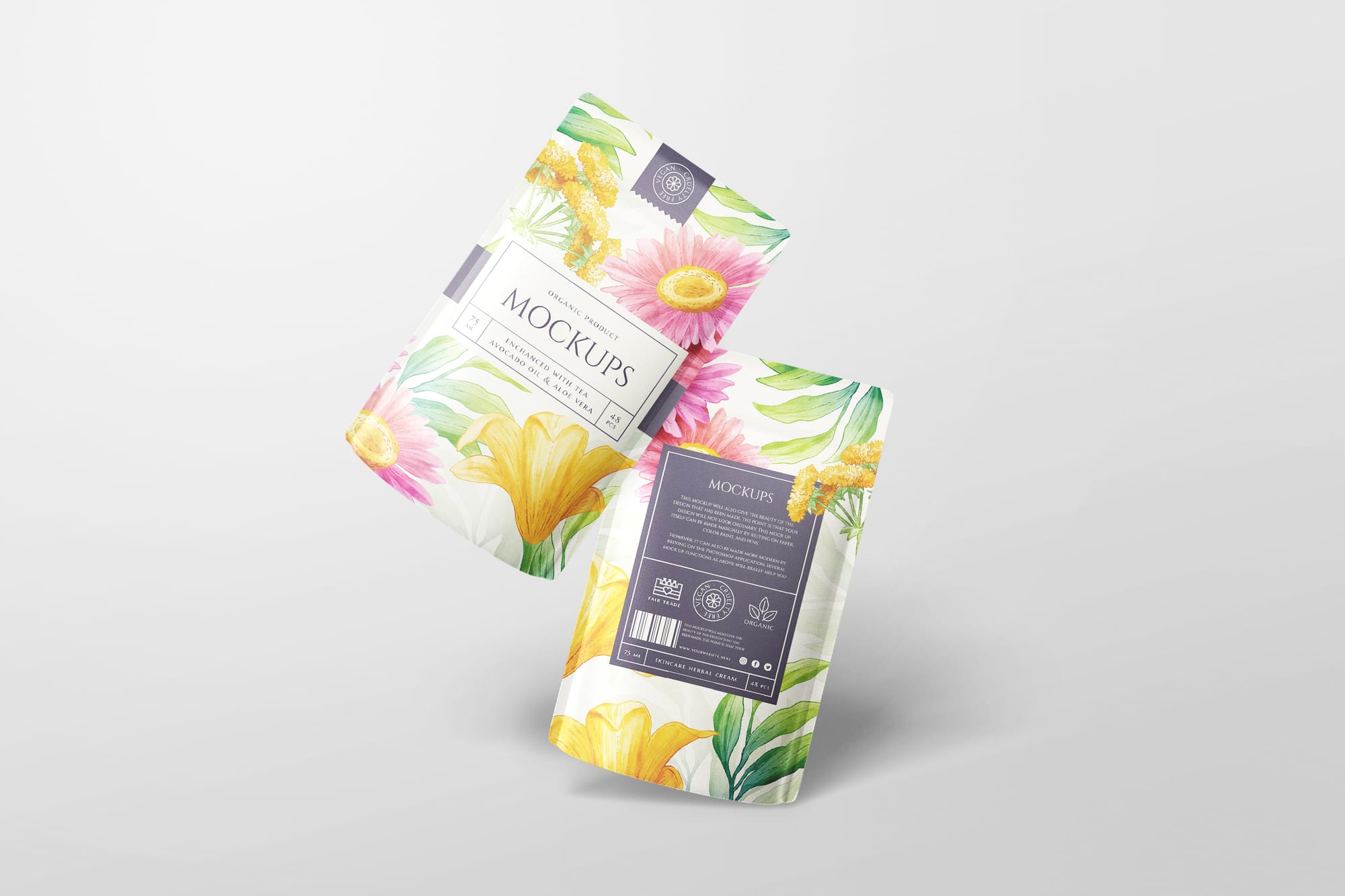 Floating Pouch Bag Mockup