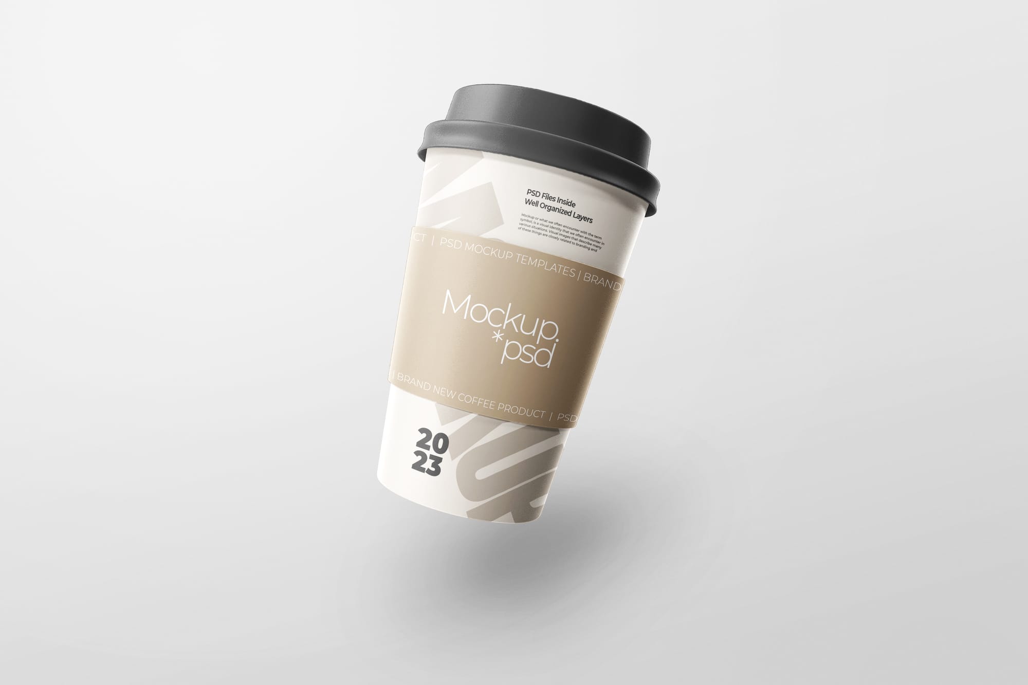 Floating To-Go Coffee Cup Mockup