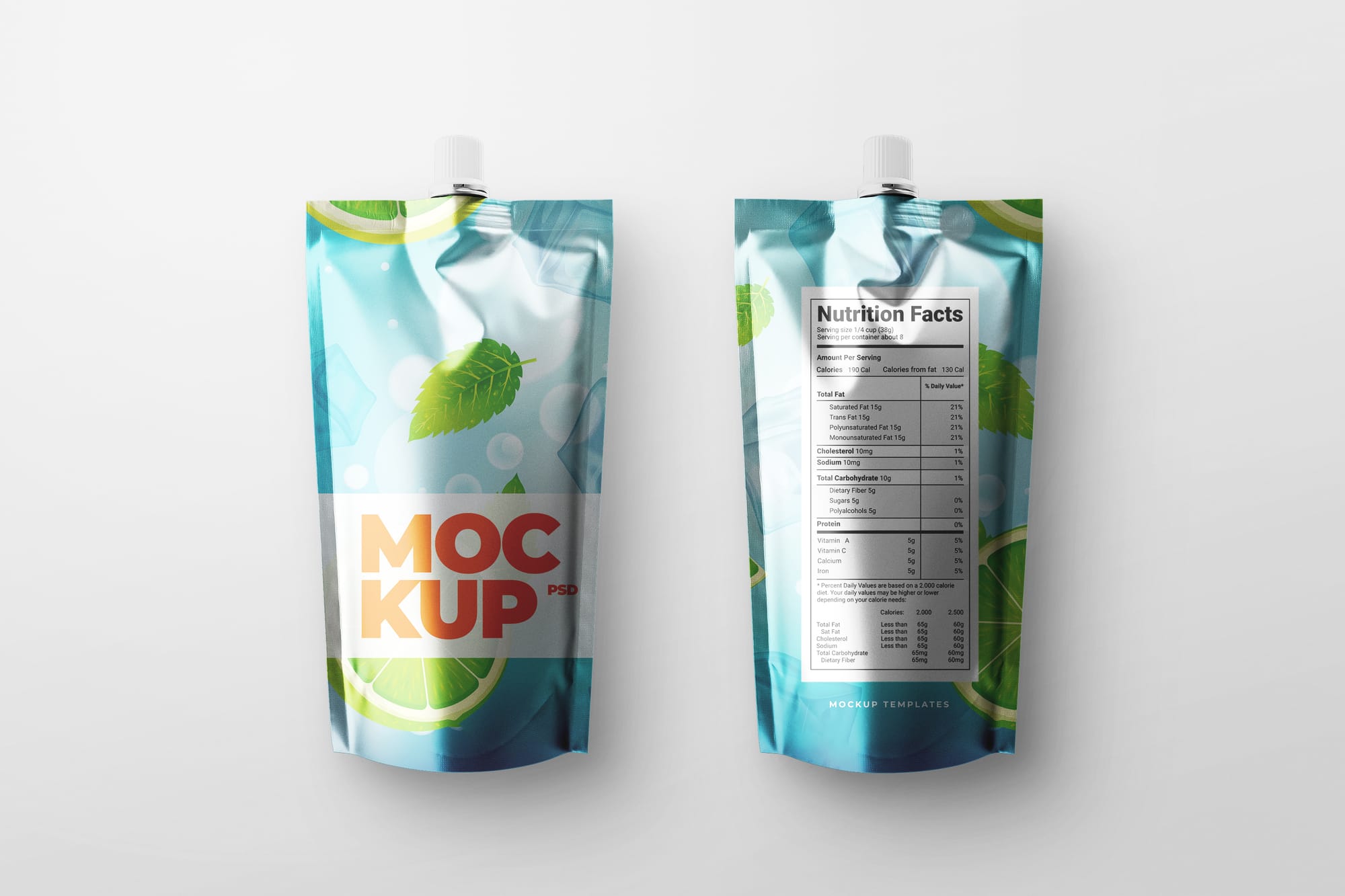 Foil Spout Pouch Mockup