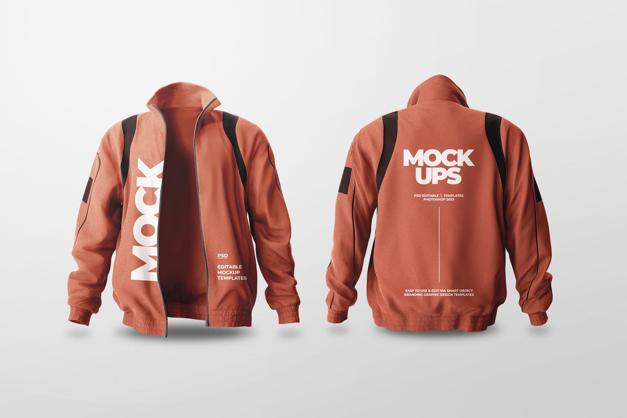 Photoshop Front & Back Fleece Jacket Mockup