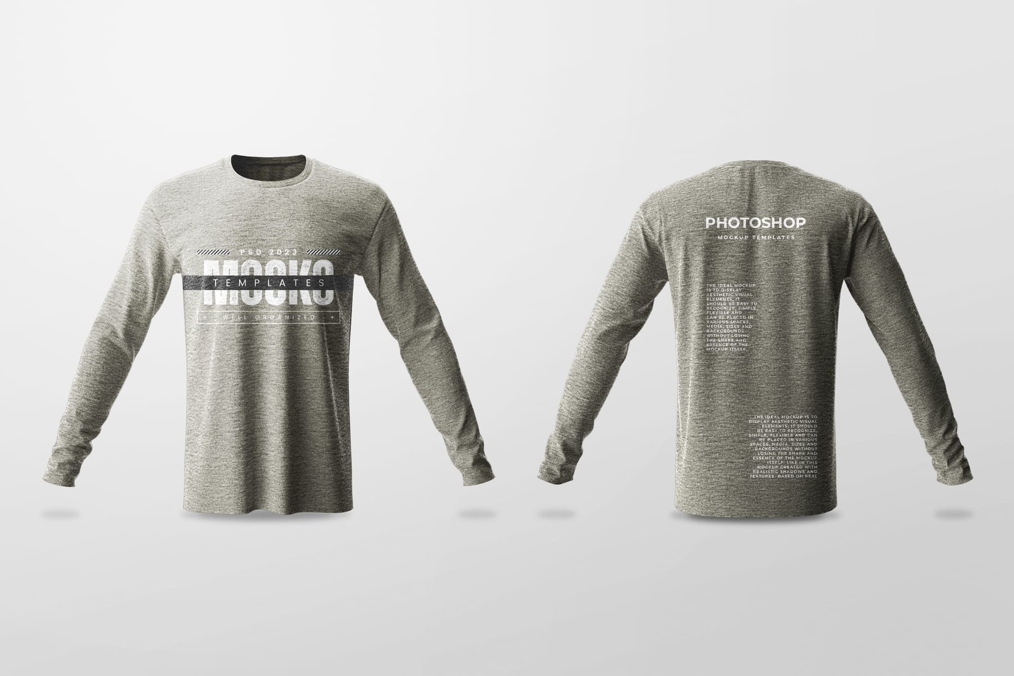 Front and Back Male Sweatshirt Mockup