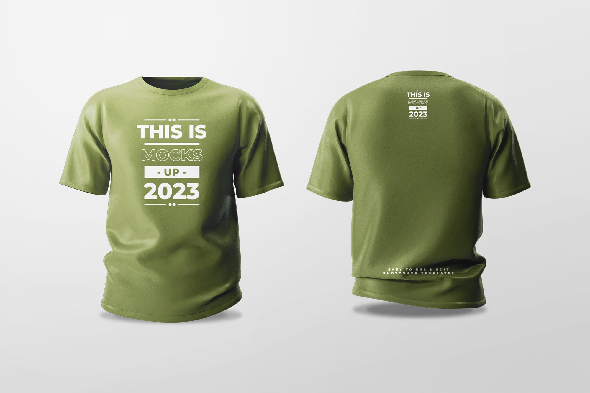 Front and Back Oversize T-Shirt Mockup