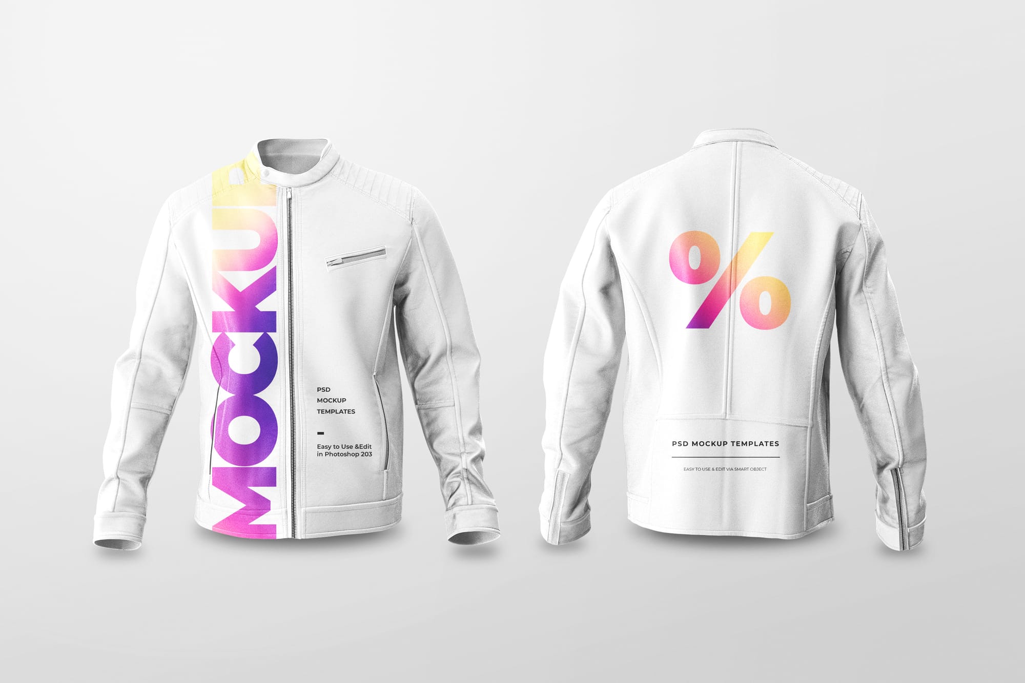 Front and Back Sport Jacket Mockup