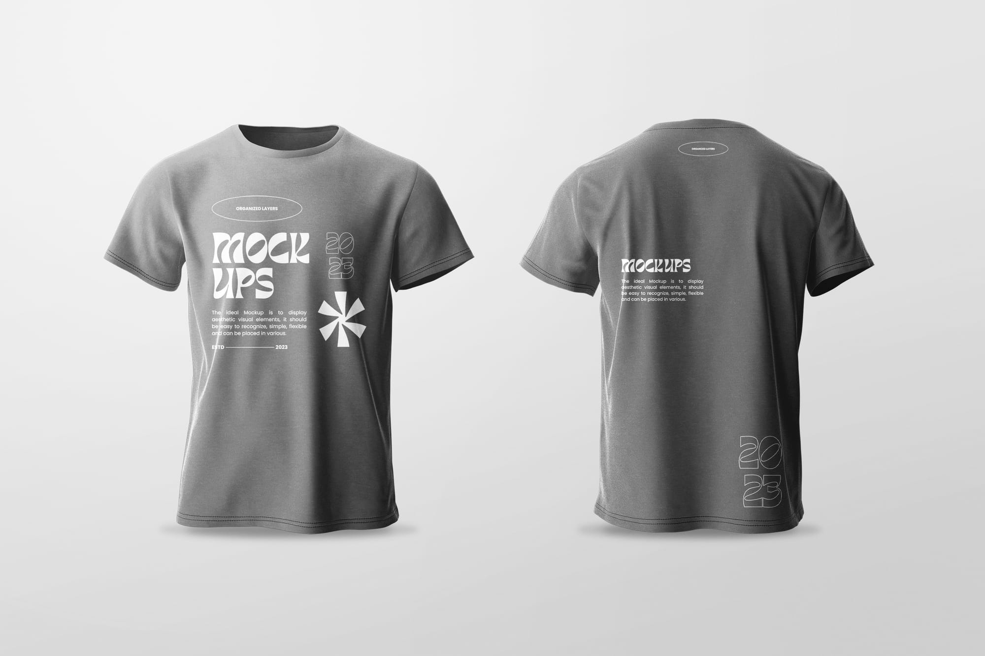 Photoshop Front and Back T-Shirt Mockup