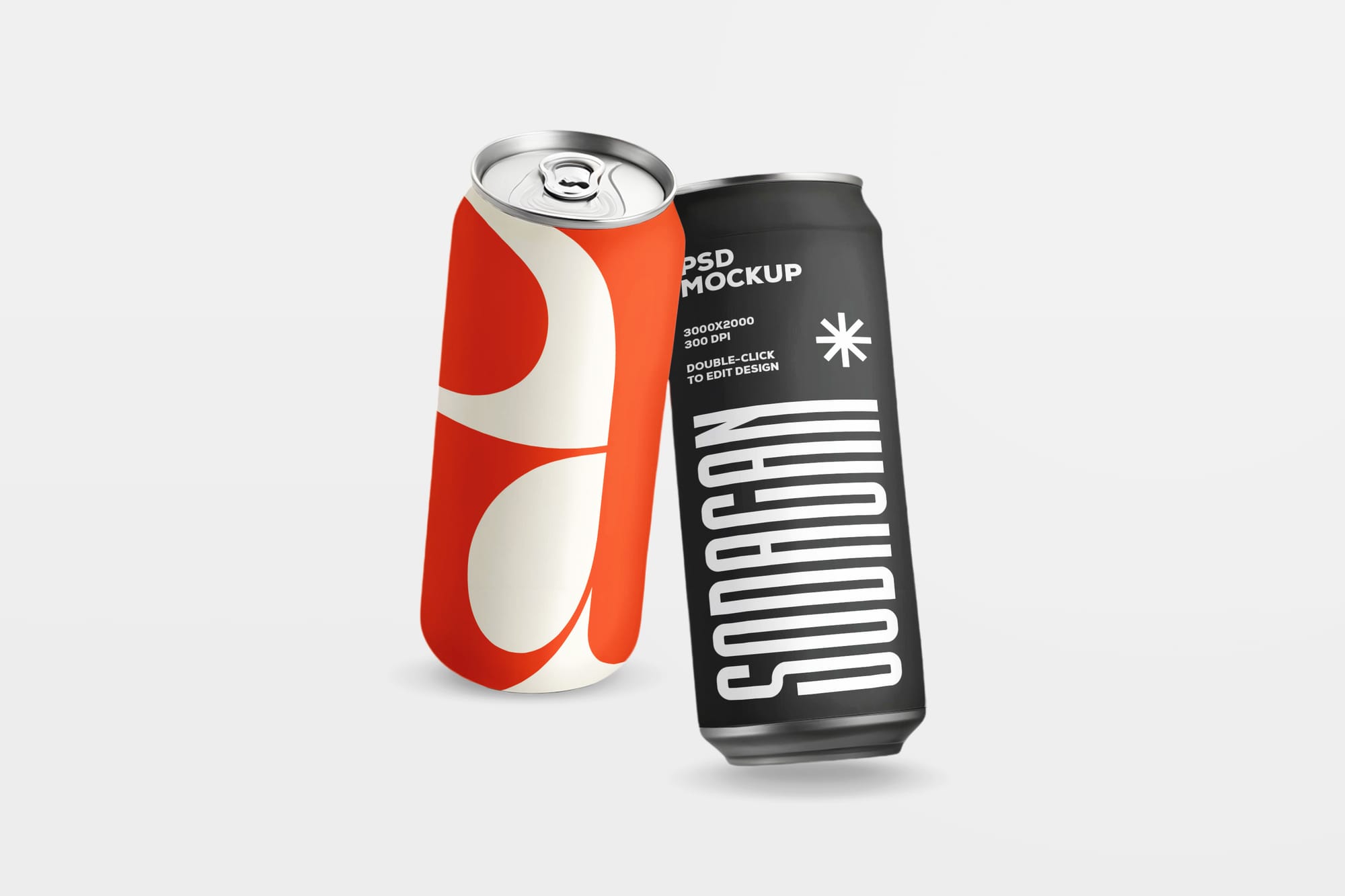 Leaning Soda Can Mockup